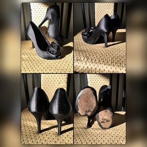 Dolce&Gabbana Black Rose peep toe pump